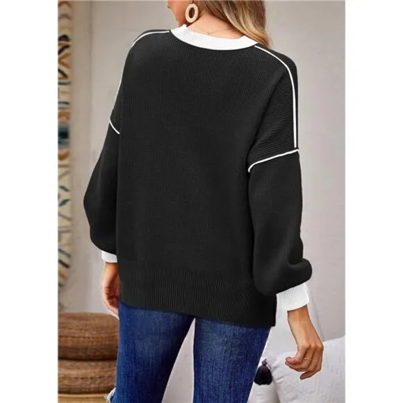 ETCYY Womens Oversized Sweaters Fall 2024 Fashion Clothes Trendy Batwing Sleeve
