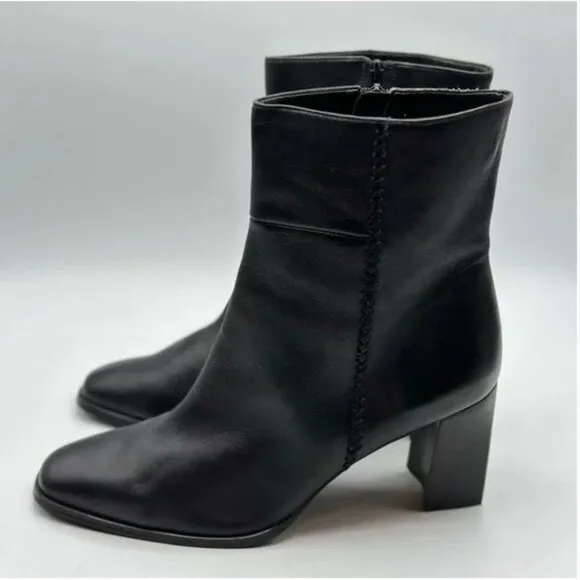 Etienne Aigner Dazzle Zip Up Boots Leather Uppers Size 11