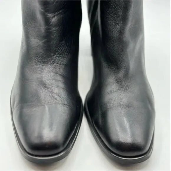 Etienne Aigner Dazzle Zip Up Boots Leather Uppers Size 11