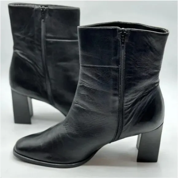 Etienne Aigner Dazzle Zip Up Boots Leather Uppers Size 11