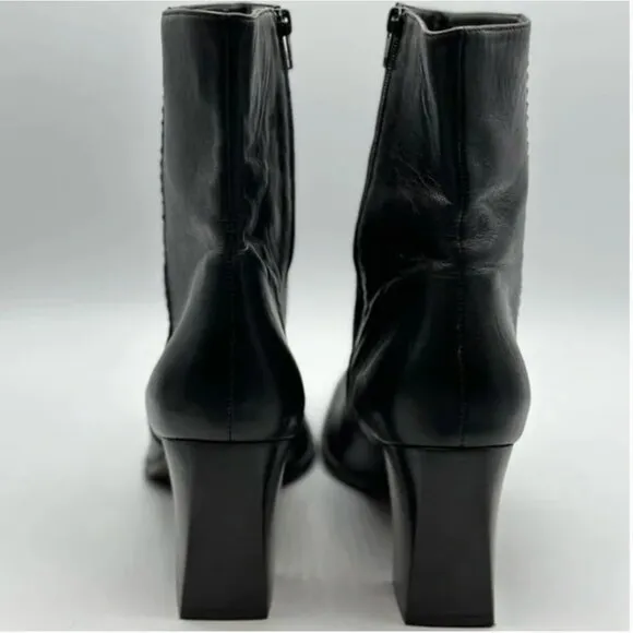 Etienne Aigner Dazzle Zip Up Boots Leather Uppers Size 11
