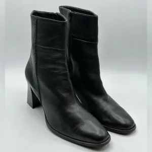 Etienne Aigner Dazzle Zip Up Boots Leather Uppers Size 11