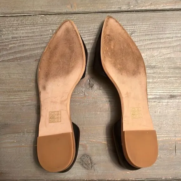 EUC Madewell The Arielle d'Orsay Flat in Black Leather and Suede - 6.5