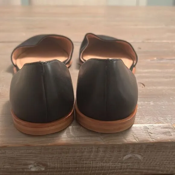 EUC Madewell The Arielle d'Orsay Flat in Black Leather and Suede - 6.5