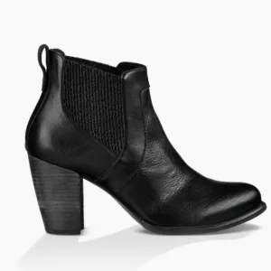 EUC UGG Cobie II Black Leather Chelsea Ankle Boots Booties, Sz 9.5