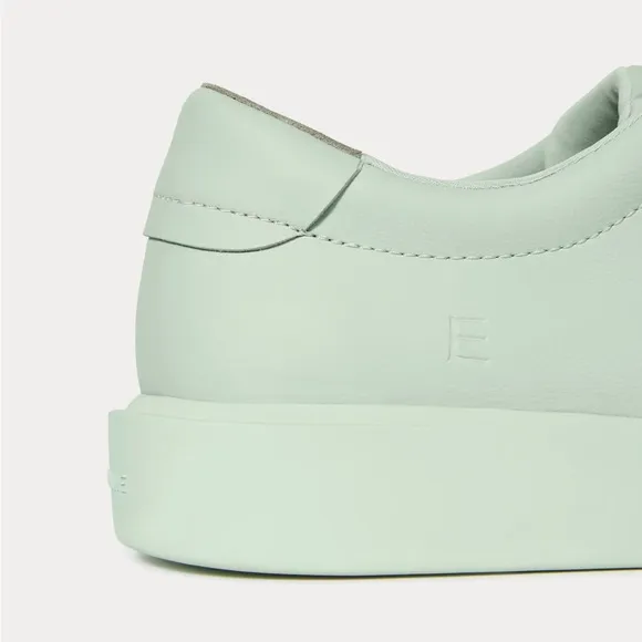 Everlane Leather ReLeather Tennis Shoes Seafoam Green Low Top Lace Up Sneakers