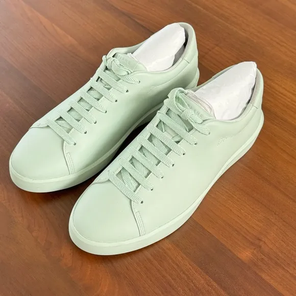 Everlane Leather ReLeather Tennis Shoes Seafoam Green Low Top Lace Up Sneakers