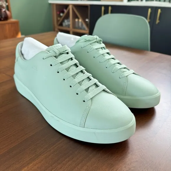 Everlane Leather ReLeather Tennis Shoes Seafoam Green Low Top Lace Up Sneakers