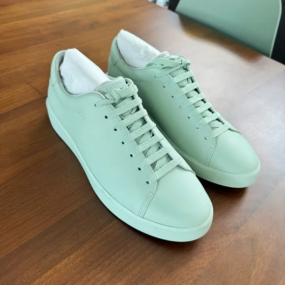Everlane Leather ReLeather Tennis Shoes Seafoam Green Low Top Lace Up Sneakers