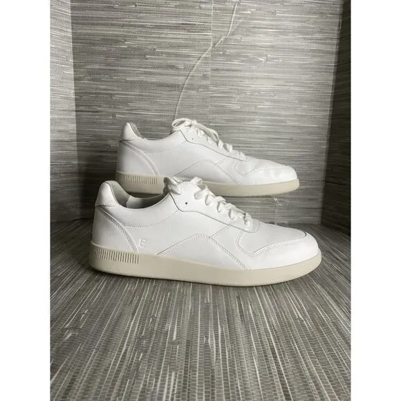 Everlane Mens‎ Court White Low Top Sneakers Lace Up Size 10.5