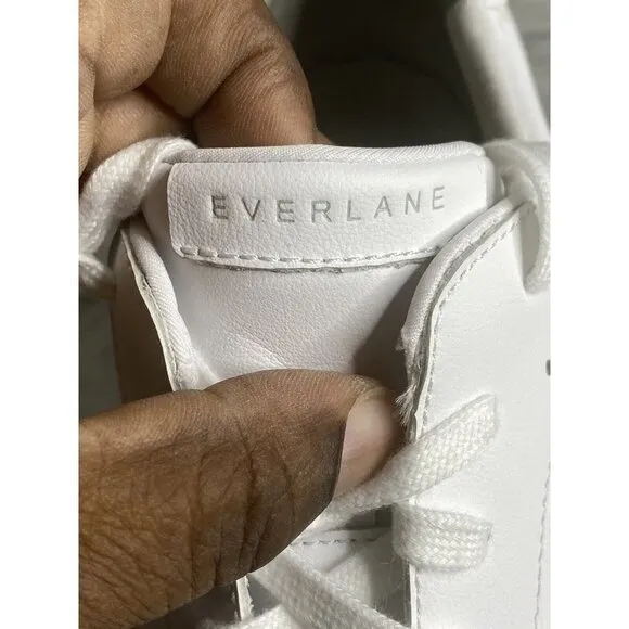 Everlane Mens‎ Court White Low Top Sneakers Lace Up Size 10.5