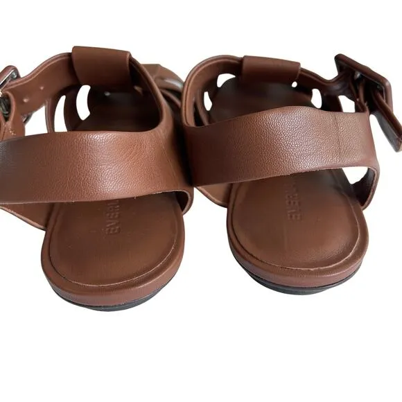 Everlane The Day Fisherman Sandal Leather Brown Rum Size 8 New without Box