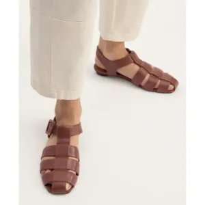 Everlane The Day Fisherman Sandal Leather Brown Rum Size 8 New without Box