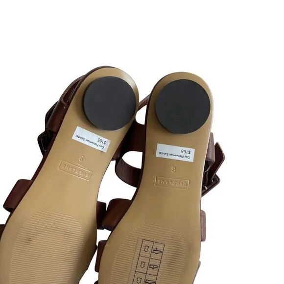 Everlane The Day Fisherman Sandal Leather Brown Rum Size 8 New without Box