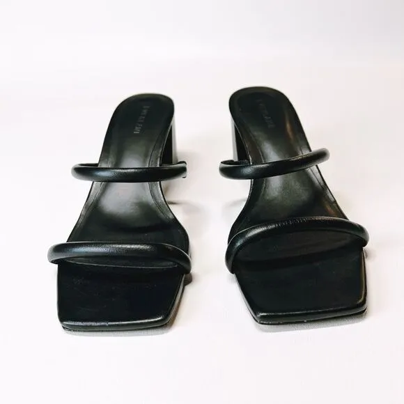 Everlane The Double Strap Heel Leather Sandal Slides Square Toe Size 9 New