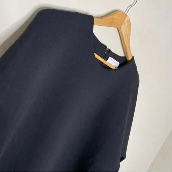 Everlane Thick Scuba Knit Relaxed Fit Tunic Dress Sweatshirt Black Size L New