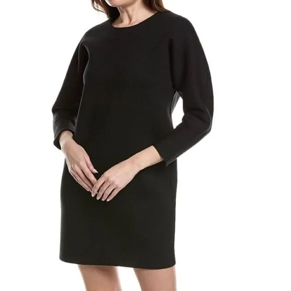 Everlane Thick Scuba Knit Relaxed Fit Tunic Dress Sweatshirt Black Size L New