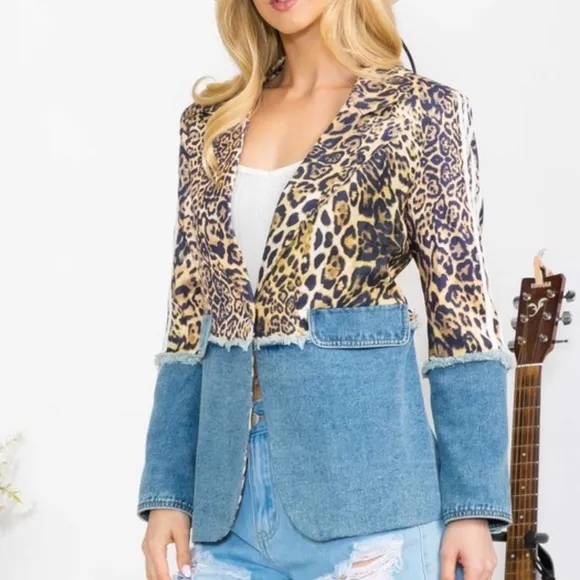 Fabulous Blazer with Denim and Print