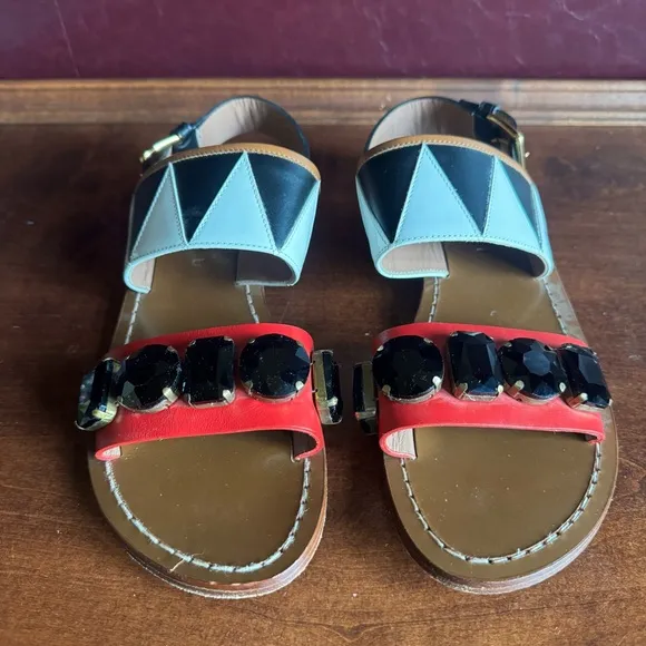 Fabulous Marni Jeweled leather Sandals