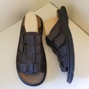 Faded Glory 12 Brown Vegan Fisherman Sandals LAKE Chunky 90s Y2K