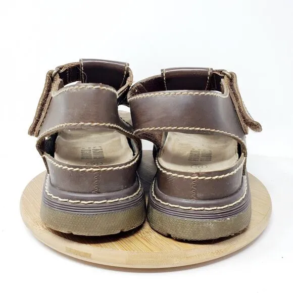 Faded Glory Platform Sandals Mens 9.5 Brown Straps Chunky Sole Retro Y2K 90s Vtg