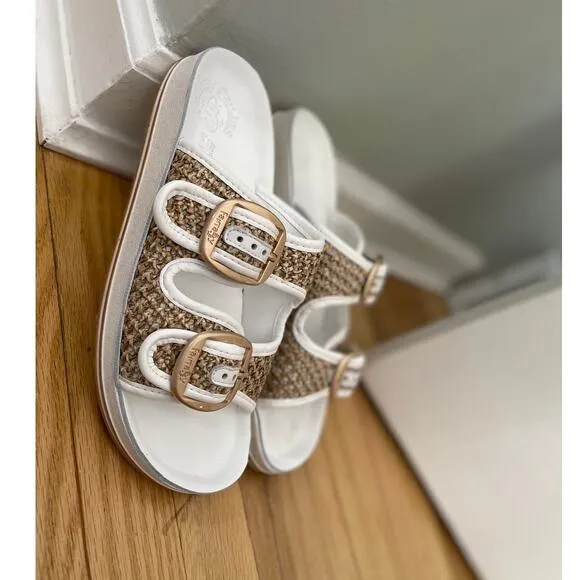 Fantasy Sandals Leather Buckle  Comfort Orthopedic Platform Slide Sandal size 39