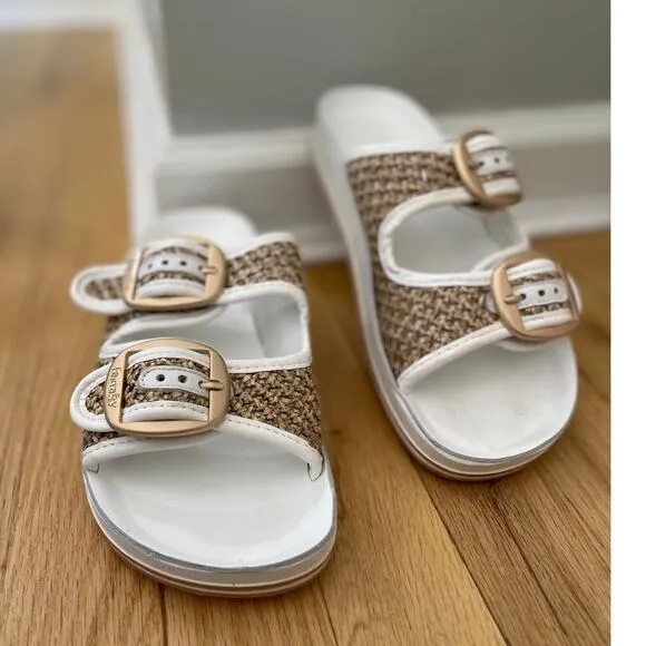 Fantasy Sandals Leather Buckle  Comfort Orthopedic Platform Slide Sandal size 39