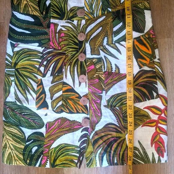 Farm Rio Spotted Leaf Utility Dress NWOT sz XL