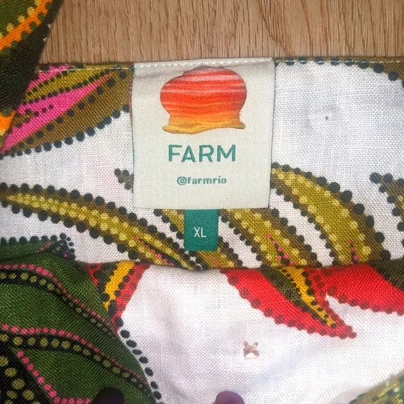 Farm Rio Spotted Leaf Utility Dress NWOT sz XL