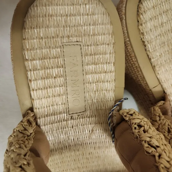 Farm Rio Women's Crochet Puffy Platform Sandals in Natural Size 10