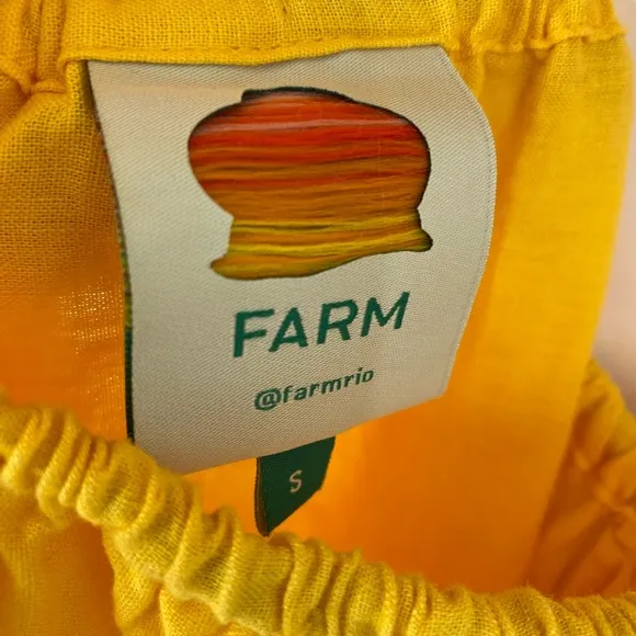 Farm Rio Yellow Open Waist Dress SZ S