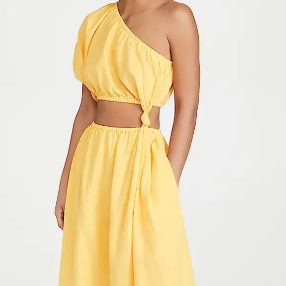 Farm Rio Yellow Open Waist Dress SZ S