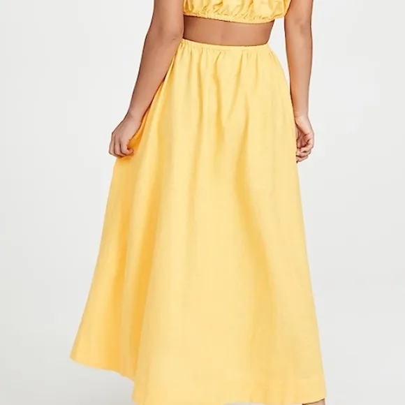 Farm Rio Yellow Open Waist Dress SZ S
