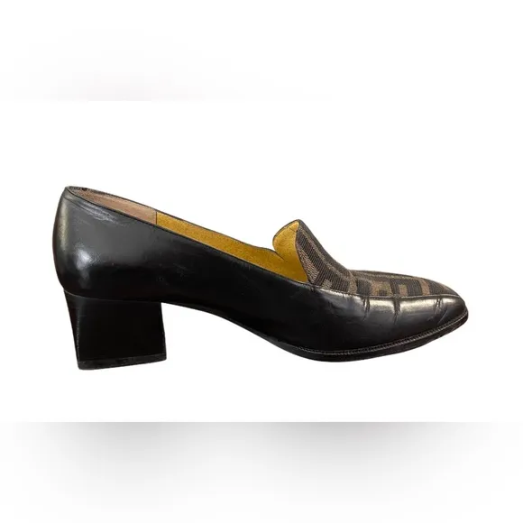 Fendi Zucca Logo Leather Loafers | Size 36.5 or 23.5 cm