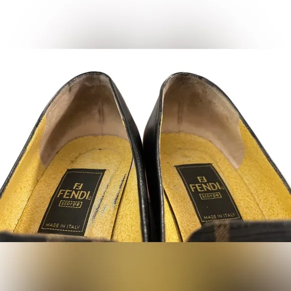Fendi Zucca Logo Leather Loafers | Size 36.5 or 23.5 cm