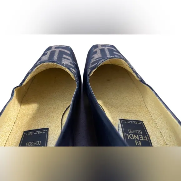 Fendi Zucca Logo Leather Loafers | Size 36.5 or 23.5 cm