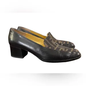 Fendi Zucca Logo Leather Loafers | Size 36.5 or 23.5 cm