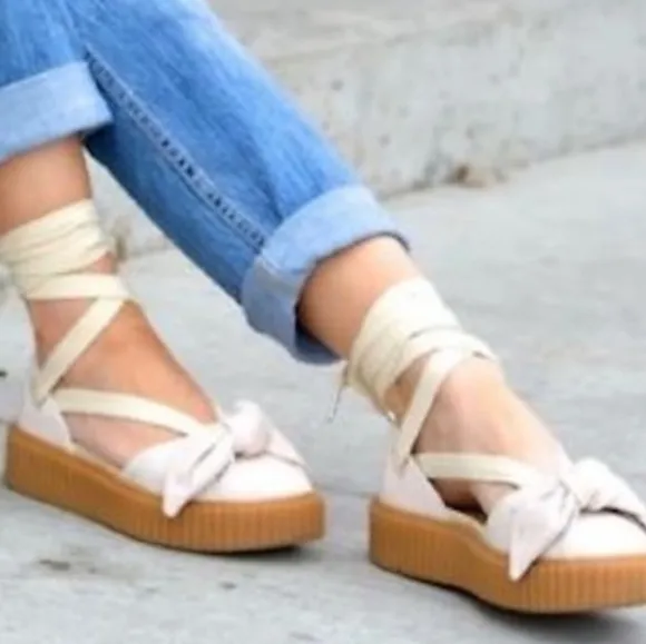 Fenty Puma by Rhianna leather lace up sandals