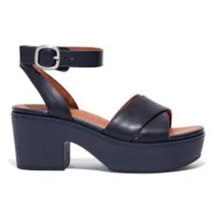 Fit Flop Women Chunky heel platform Sandals Sz. 5 Blue NWOT Comfort, Retro