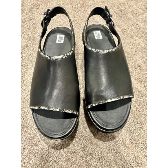 Fitflop Eloise Water Resistant Platform Slingback Sandals size 9