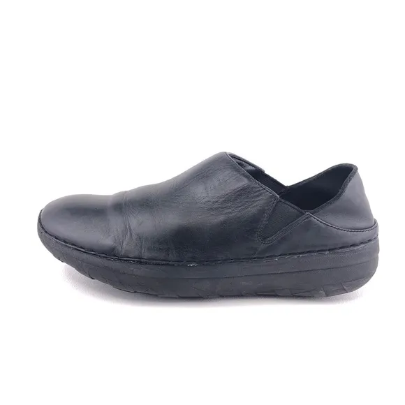 FitFlop Superloafer Black Leather Loafers 8