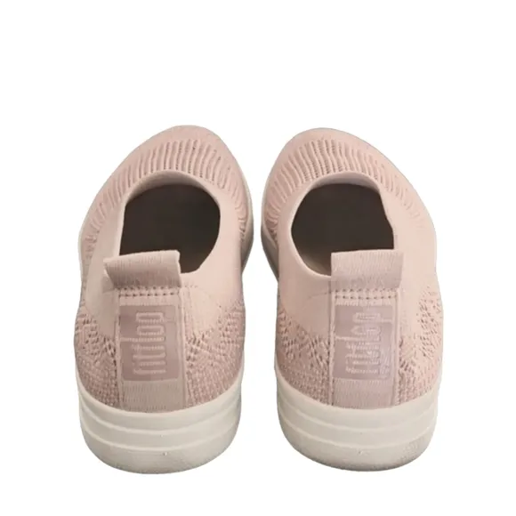 Fitflop Uberknit Ballerina Pink Slip On Knit Sneakers 37 6 Plantar Fasciitis