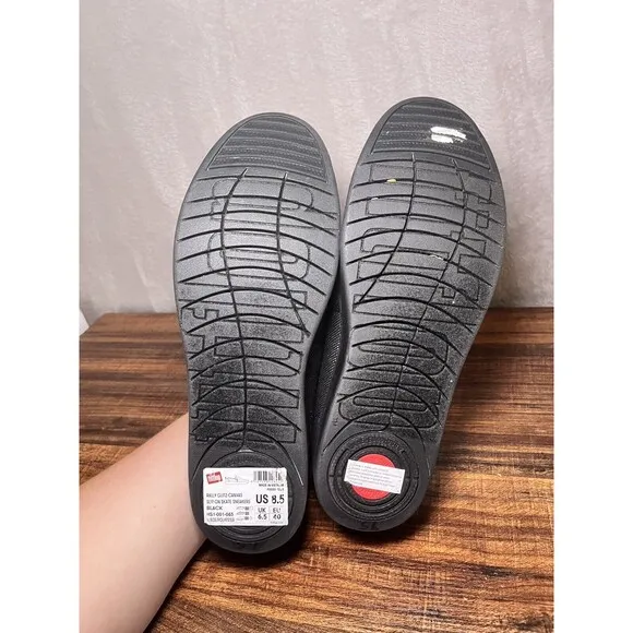 FITFLOP Womens Rally Glitz-Canvas Slip-On Skate Sneakers Loafers New Size 8.5