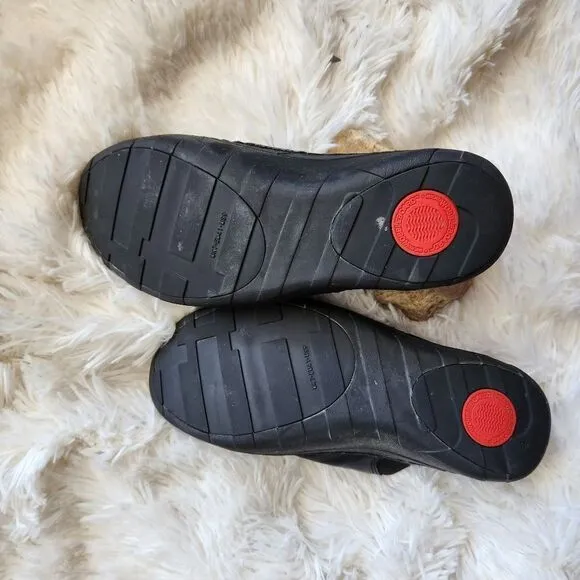 Fit flop super loafer black leather