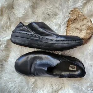 Fit flop super loafer black leather
