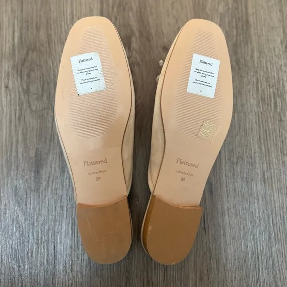 Flattered Malva Suede Sand Flats