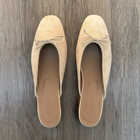 Flattered Malva Suede Sand Flats
