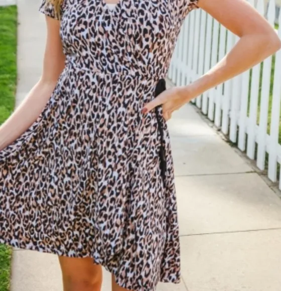 Flirty Animal Print Mini Dress