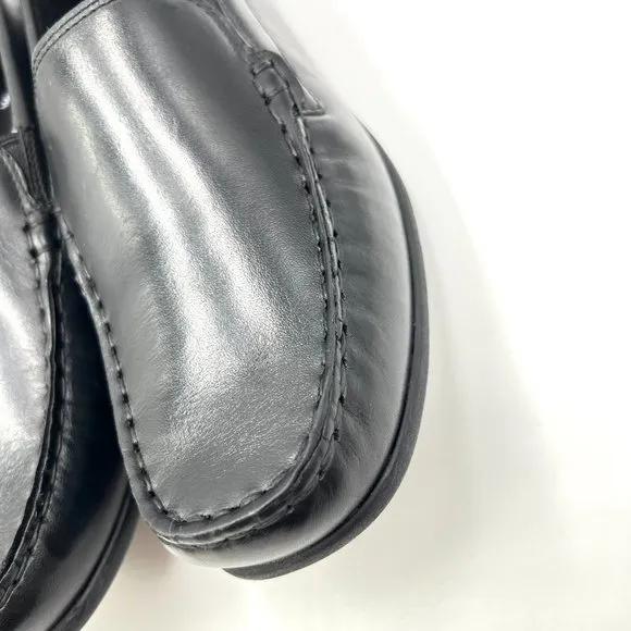 Florsheim Boys Big Kids Jasper Venetian Jr Black Leather Dress Loafers Shoes 6.5