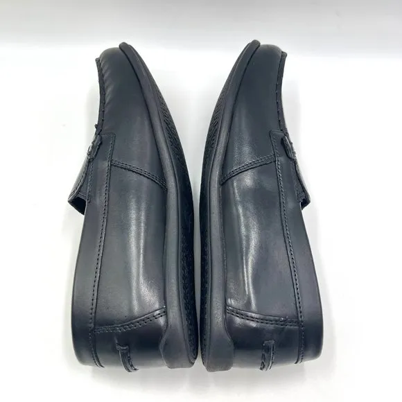 Florsheim Boys Big Kids Jasper Venetian Jr Black Leather Dress Loafers Shoes 6.5